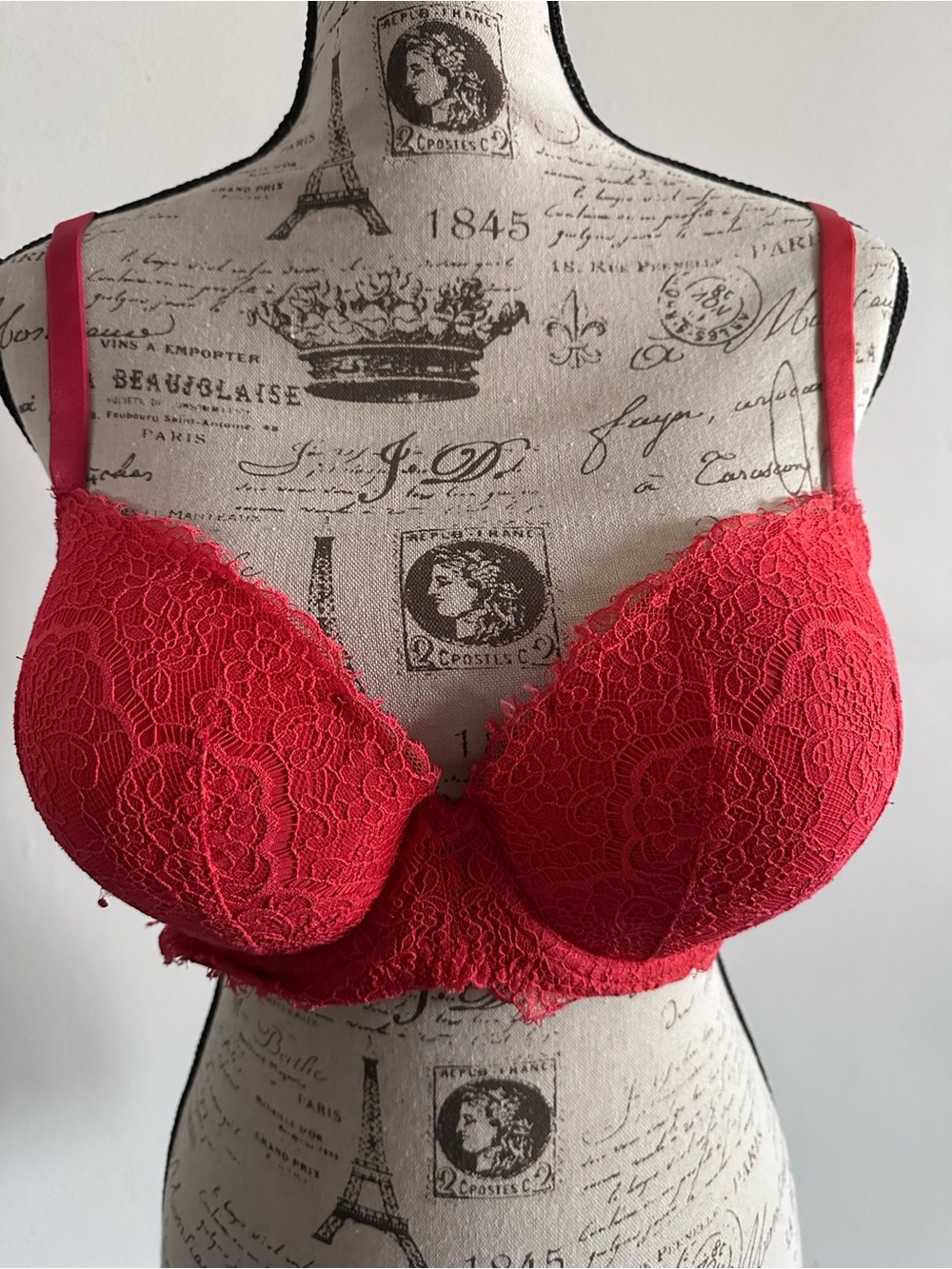 Victoria's Secret Red Lace Push-Up Bra